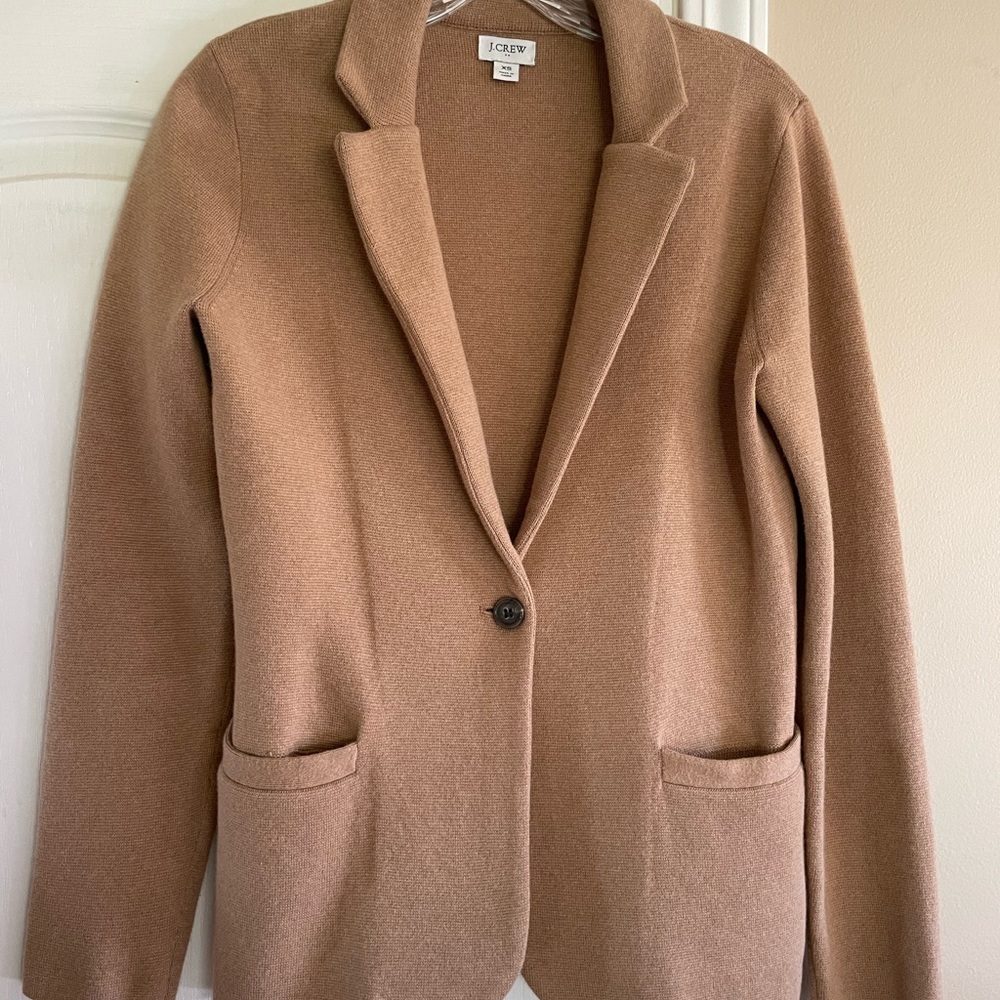 J. Crew Women's Tan Single-Button Blazer